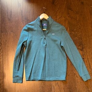 Vineyard Vines Blue Quarter-Zip Sweater